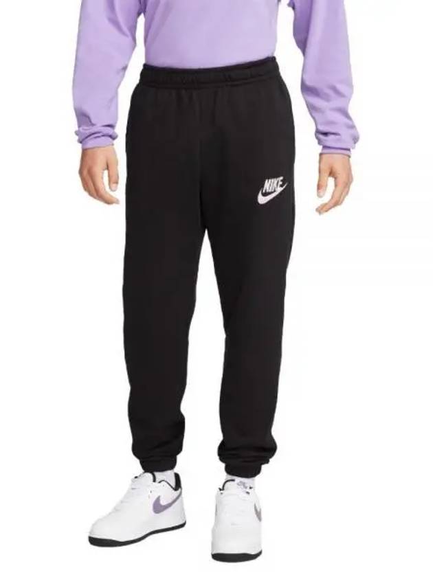 Men's Club French Terry Track Pants Black - NIKE - BALAAN 2