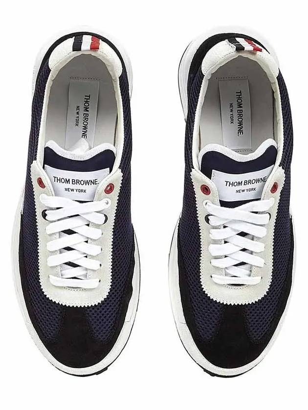 Men's Nylon Tech Runner Low Top Sneakers Blue - THOM BROWNE - BALAAN 7