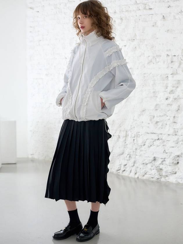 Frill Bomber Jacket White - MITTE - BALAAN 1