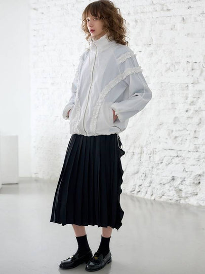 Frill Bomber Jacket White - MITTE - BALAAN 2