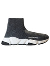 Speed ​​Logo High Top Sneakers Grey - BALENCIAGA - BALAAN 2