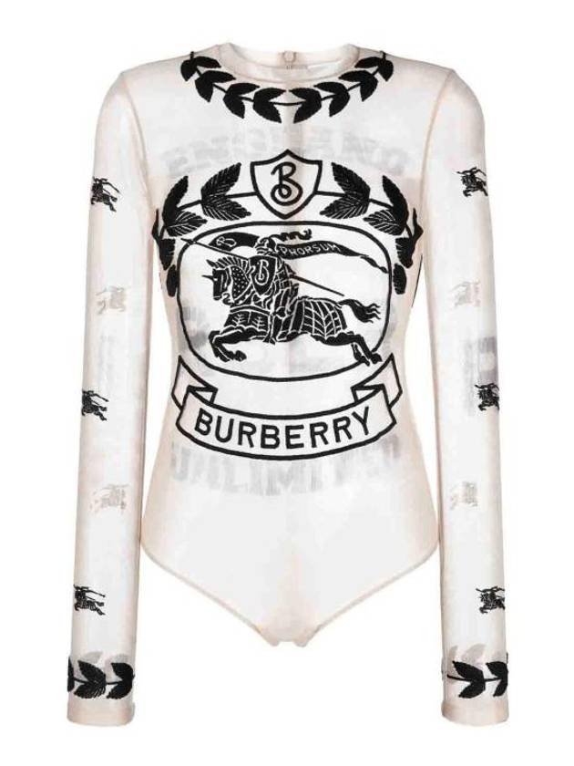 Women's EKD Embroidered Stretch Tool Bodysuit Camel - BURBERRY - BALAAN 2