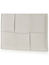 Intrecciato Lambskin Calfskin Card Wallet White - BOTTEGA VENETA - BALAAN 3