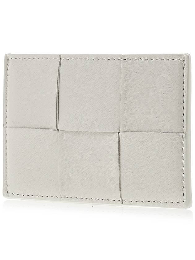 Intrecciato Lambskin Calfskin Card Wallet White - BOTTEGA VENETA - BALAAN 3