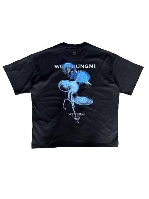 Black Luminous Jellyfish Short Sleeve TShirt W241TS05 - WOOYOUNGMI - BALAAN 2