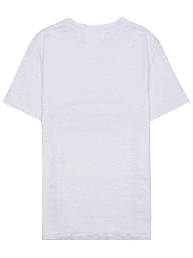 Karman Logo Print Linen Short Sleeve T-Shirt White - ISABEL MARANT - BALAAN 3