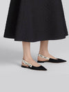 J'adior Technical Fabric Slingback Ballerina Flats Black - DIOR - BALAAN 5