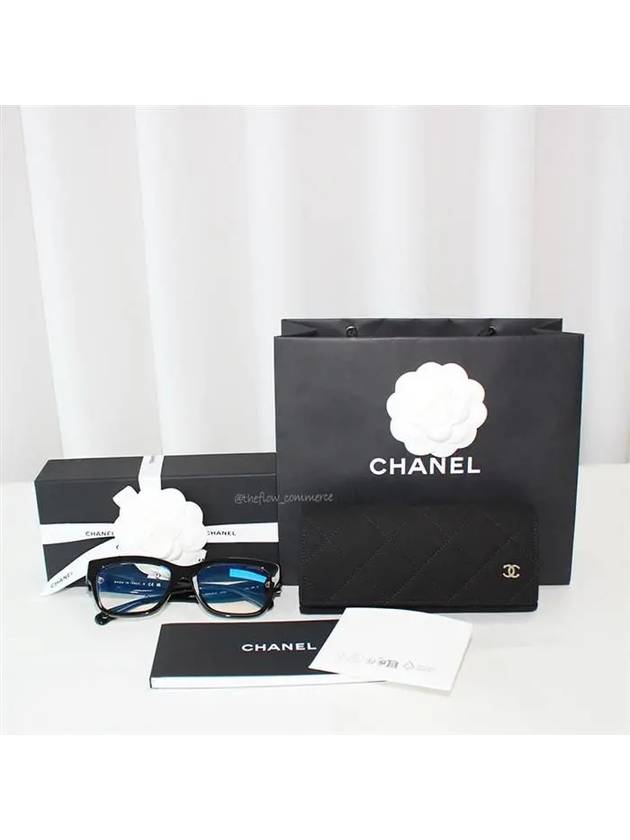 Blue Light Rectangle Frame Acetate Black Asian Fit - CHANEL - BALAAN 7