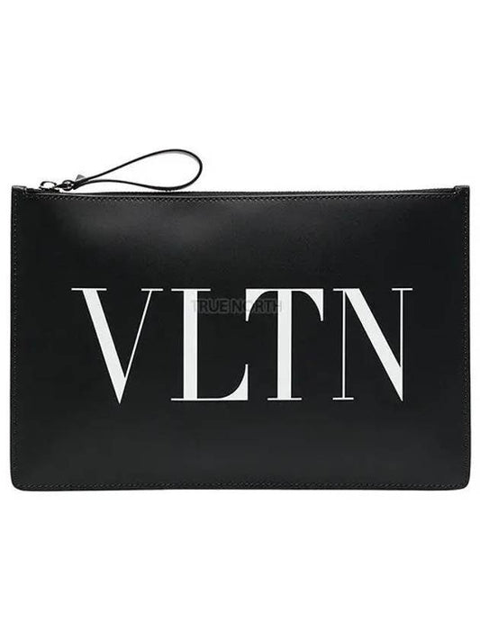 VLTN logo clutch bag black - VALENTINO - BALAAN.