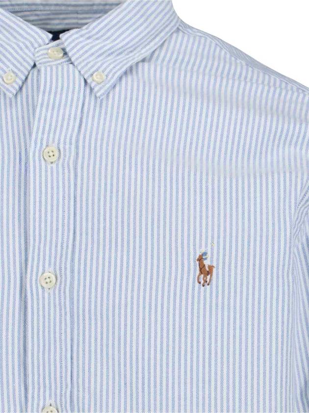 Men's Striped Oxford Slim Fit Long Sleeve Shirt Blue - POLO RALPH LAUREN - BALAAN 4