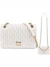 Matelasse Nappa Leather Mini Shoulder Bag White - MIU MIU - BALAAN 2