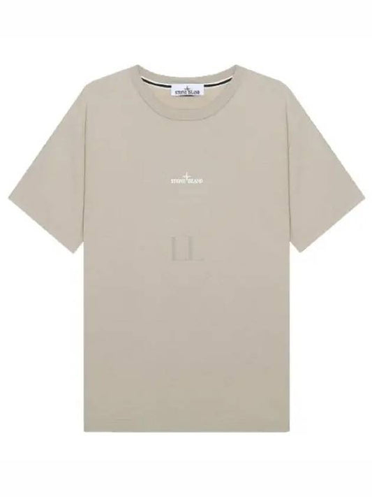 Garment Dyed Institutional One Print Cotton Jersey Short Sleeve T-Shirt Dove Grey - STONE ISLAND - BALAAN 2
