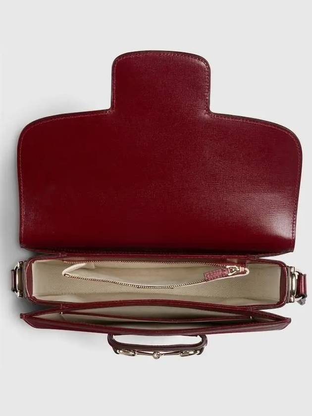 Horsebit 1955 Small Leather Shoulder Bag Rosso Ancora Red - GUCCI - BALAAN 7