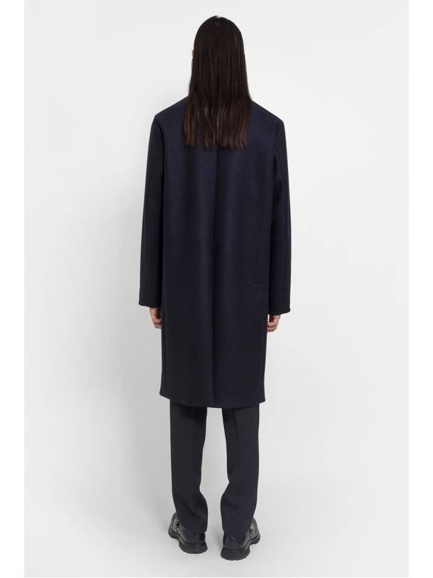 Wool Single Coat Navy - JIL SANDER - BALAAN 3