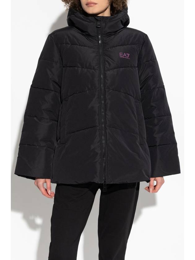 EA7 Emporio Armani Padded Jacket With Hood, Women's, Black - EMPORIO ARMANI - BALAAN 3