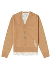 Men's Distressed Cardigan Camel - MAISON MARGIELA - BALAAN 2