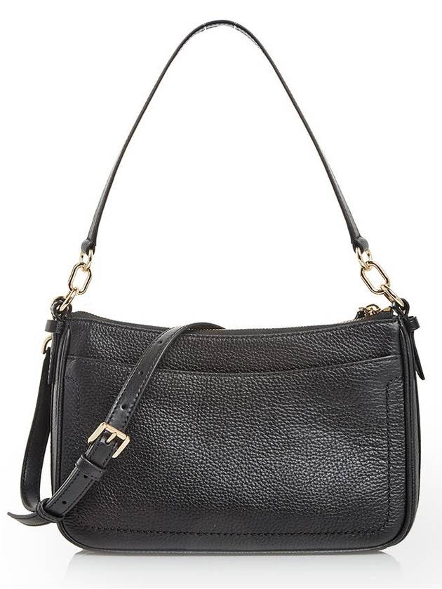 Women's Jet Set Charm Pochette Medium Shoulder Bag Black - MICHAEL KORS - BALAAN 4