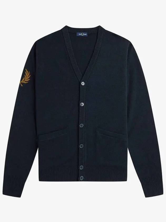 Sharp Laurel Wreath Cardigan 608 AFPM2336522 Navy - FRED PERRY - BALAAN 1