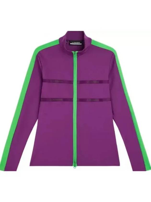 Golf Jade Mid Layer Zip-Up Jacket Purple - J.LINDEBERG - BALAAN 2