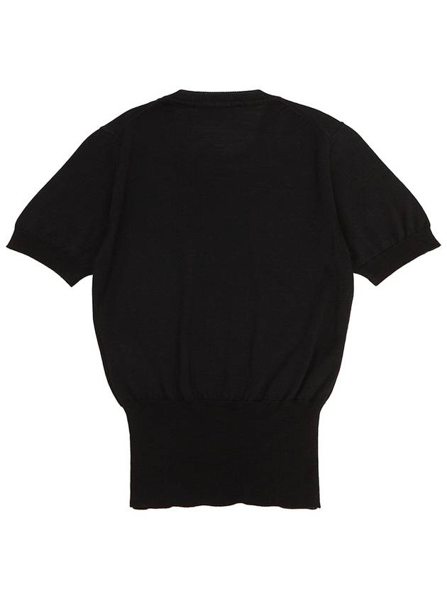 ORB Logo Short Sleeve Knit Top Black - VIVIENNE WESTWOOD - BALAAN 3