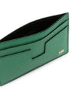 TF Logo Leather Card Wallet Green - TOM FORD - BALAAN 4