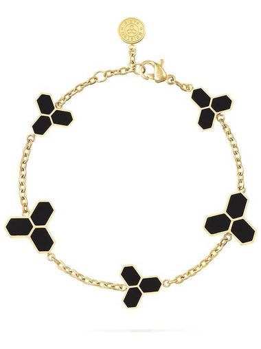 Muriel bracelet 1013 gold onyx motif 5 - MOIETOII PARIS - BALAAN 1