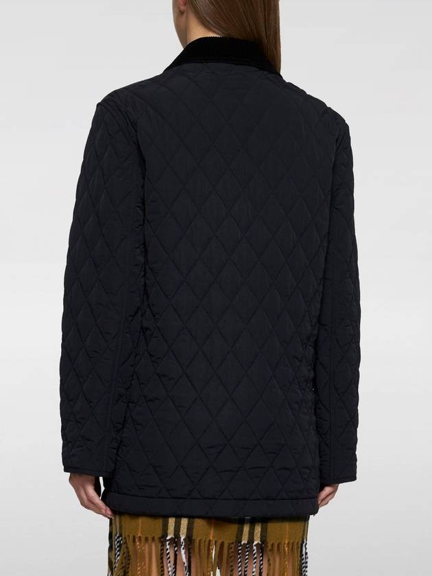 Barn Corduroy Collar Quilted Jacket Black - BURBERRY - BALAAN 3