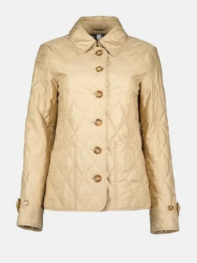 Diamond Quilted Thermoregulated Jacket New Chino Beige - BURBERRY - BALAAN 2