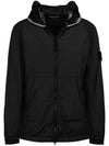 Wappen Patch Skin Touch Nylon Hooded Jacket Black - STONE ISLAND - BALAAN 3