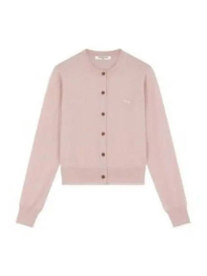 Baby Fox Patch Regular Cardigan Pink - MAISON KITSUNE - BALAAN 2