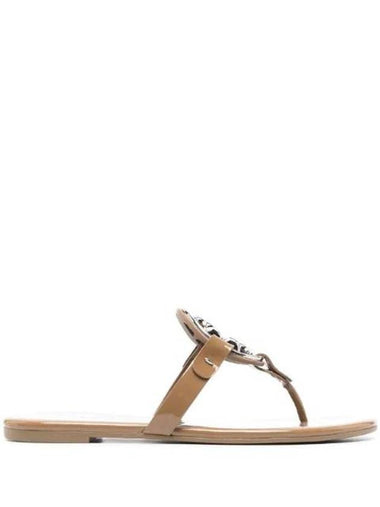 Metal Miller Soft Slider Sandals Brown - TORY BURCH - BALAAN 1