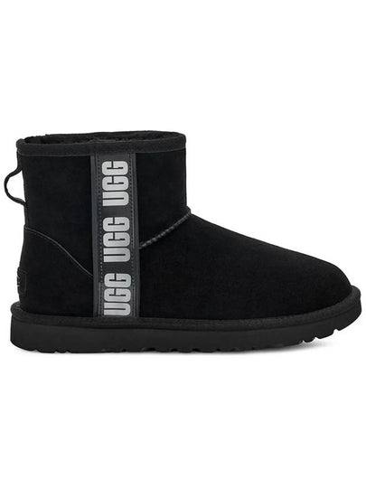 Women's Classic Mini II Logo Winter Boots Black - UGG - BALAAN 2