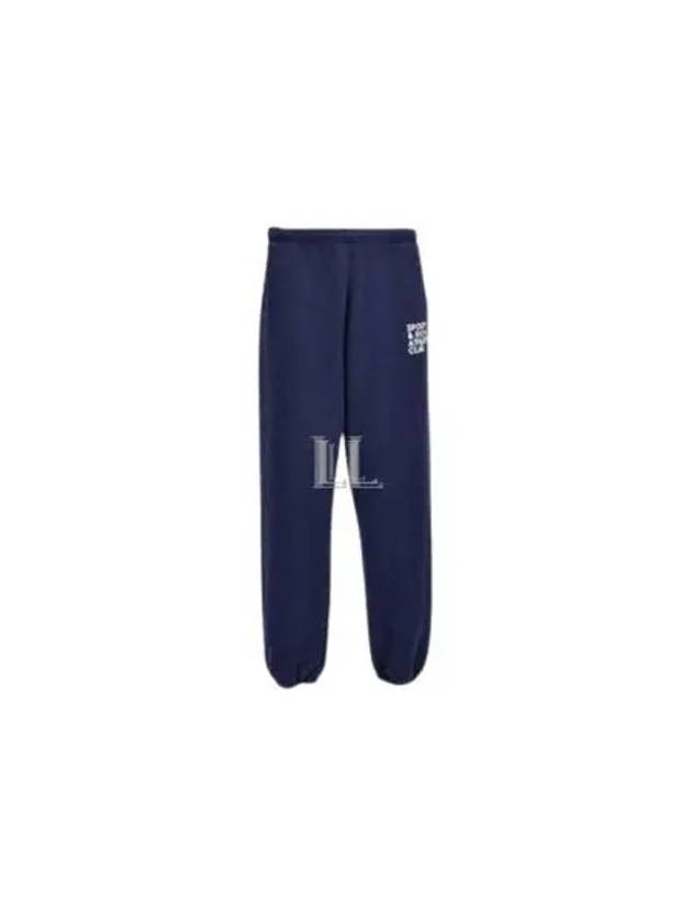 Side Logo Graphic Print Jogger Pants Navy - SPORTY & RICH - BALAAN 2