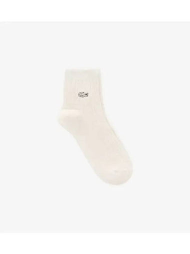 Women s Cable Ankle Socks OFFWHITE Off White - LACOSTE - BALAAN 1