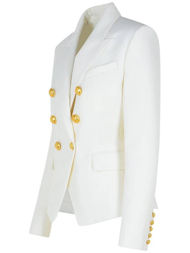 Balmain White Virgin Wool Blazer - BALMAIN - BALAAN 2