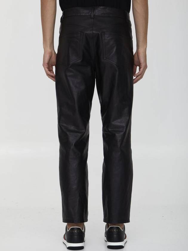 23 ss Shiny Leather Trousers 713487XNATL1000 B0020169816 - GUCCI - BALAAN 5