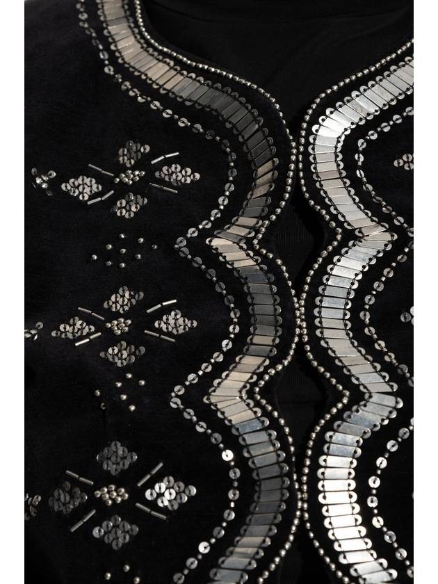 Isabel Marant Jacket Hady With Shimmering Appliqués, Women's, Black - ISABEL MARANT - BALAAN 5