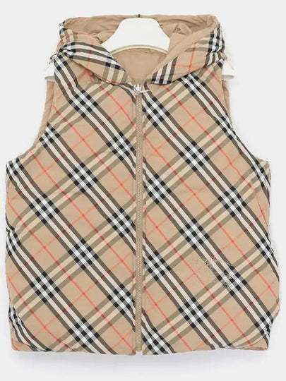 Kids Reversible Check Padded Vest Sand - BURBERRY - BALAAN 2