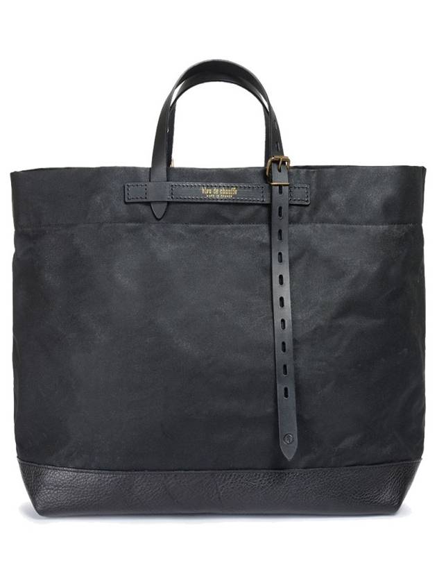 Zinnia tote bag wax canvas noir black - BLEU DE CHAUFFE - BALAAN 1