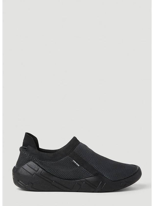 Shadow Project Moc Debossed Leather Mesh Slip On Black - STONE ISLAND - BALAAN 2