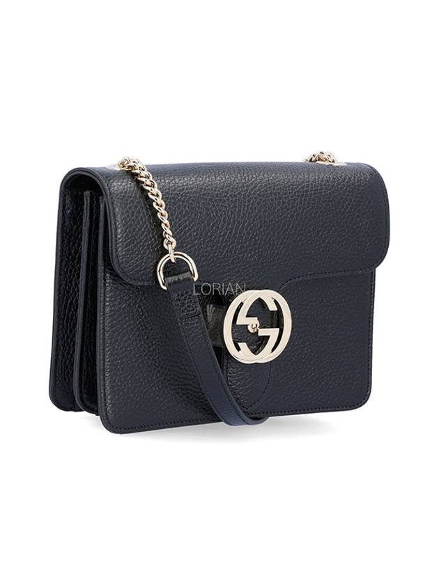 Interlocking GG Chain Small Cross Bag Black - GUCCI - BALAAN 5