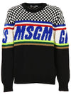 11th Anniversary Color Block Logo Check Knit Black 021375 200 - MSGM - BALAAN 2