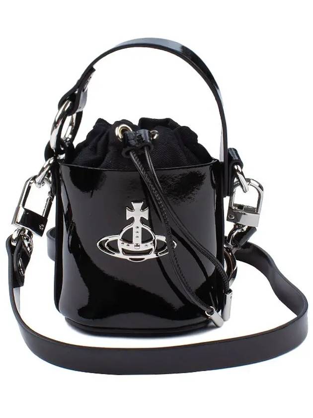 Shiny patent mini daisy bucket bag 5202006CU L001O N403 - VIVIENNE WESTWOOD - BALAAN 4