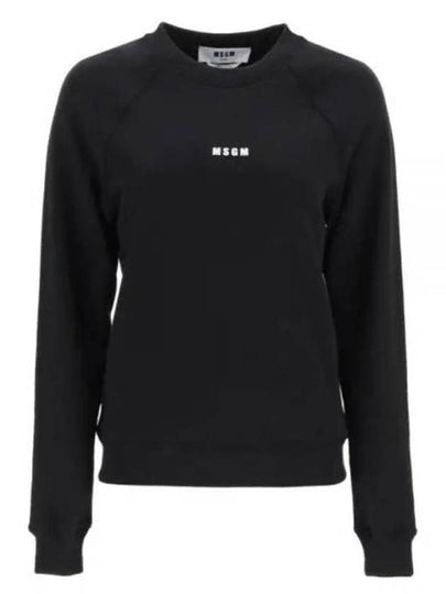 Micro Logo Print Sweatshirt Black - MSGM - BALAAN 2