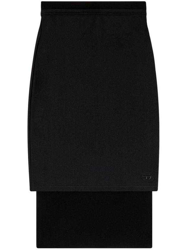 Stretch midi pencil skirt black - DIESEL - BALAAN 2