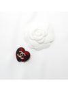 CC Tweed Heart Brooch Red AB9496 - CHANEL - BALAAN 3