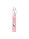 Saffiano Leather Keychain Petal Pink - PRADA - BALAAN 1