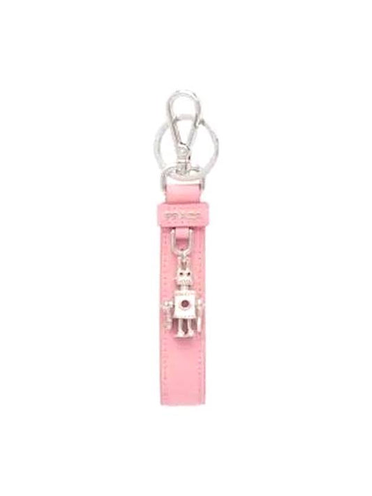 Saffiano Leather Robot Key Holder Petal Pink - PRADA - BALAAN 1