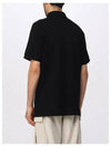 Check EKD Logo Print Cotton Polo Shirt Black - BURBERRY - BALAAN 4