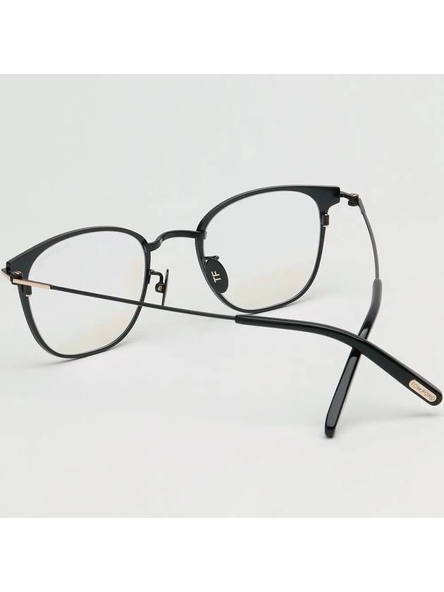 Blue light blocking glasses frame TF5864DB 002 square titanium metal Asian fit - TOM FORD - BALAAN 4